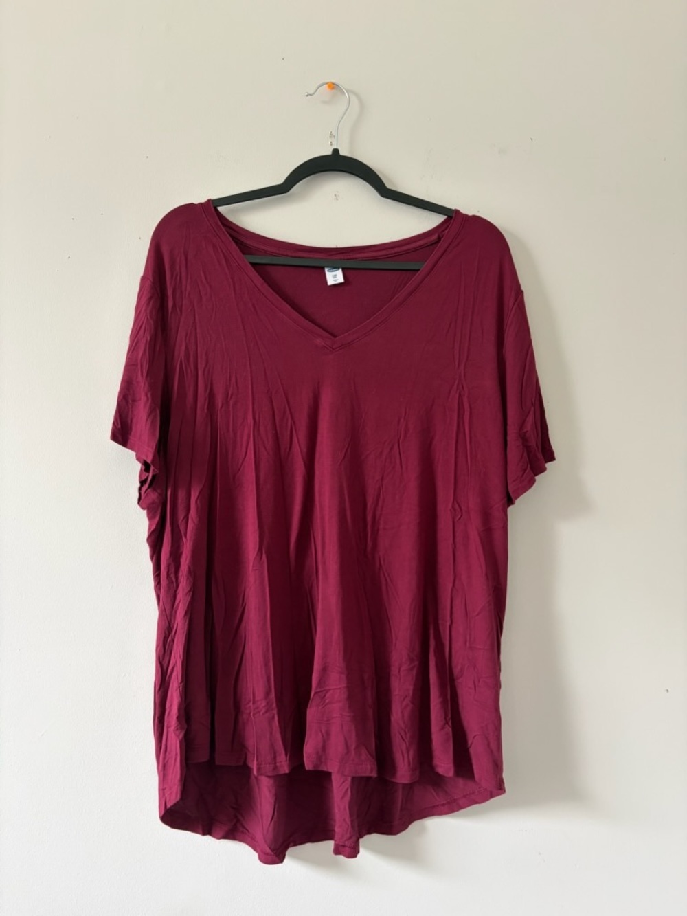 Old Navy Women's V-Neck Short Sleeve Top - Wine